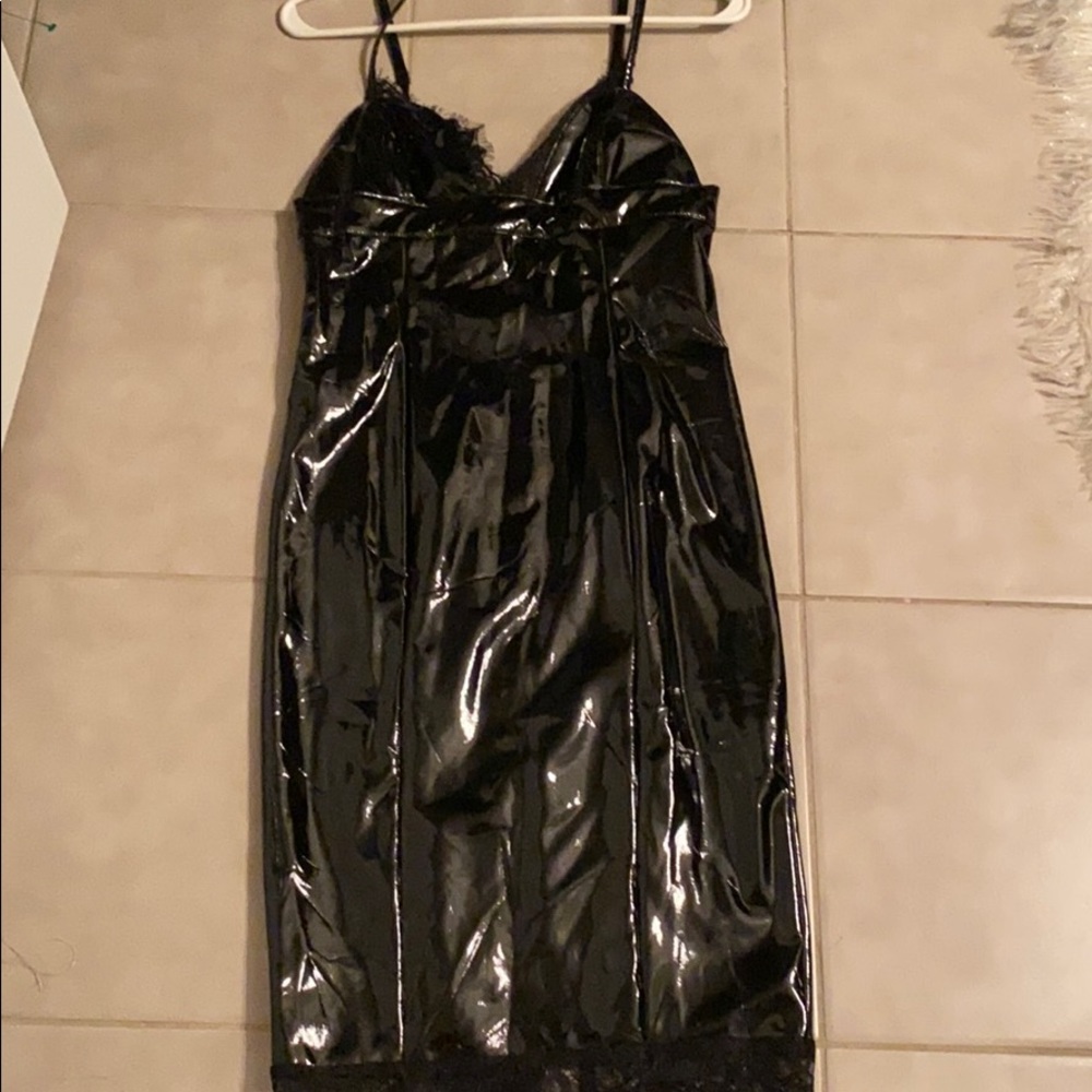 Latex Black Dress